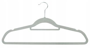 Велюровые вешалки 5шт серые цена и информация | Мешки для одежды, вешалки | 220.lv