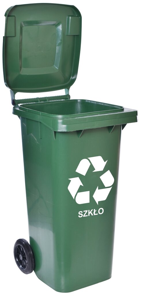 Atkritumu tvertne 120L zaļa цена и информация | Miskastes | 220.lv