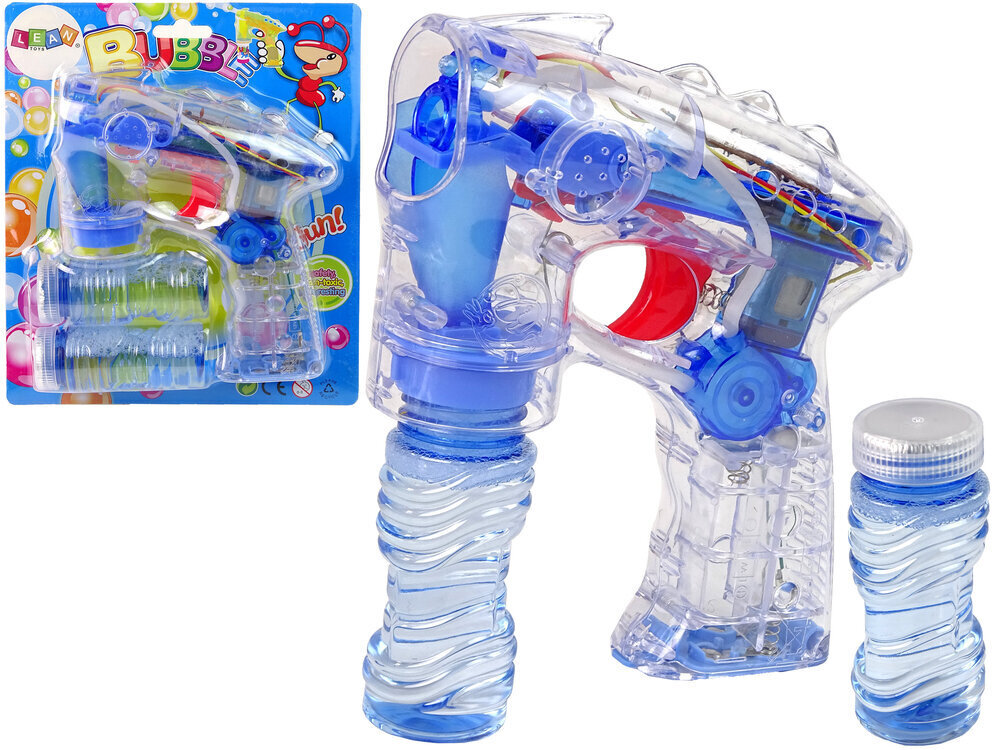 Ziepju burbuļpistole ar LED gaismām Lean Toys цена и информация | Ūdens, smilšu un pludmales rotaļlietas | 220.lv