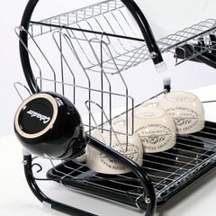 Сушилка для посуды - HARBIN, черный цена и информация | Кухонные принадлежности | 220.lv