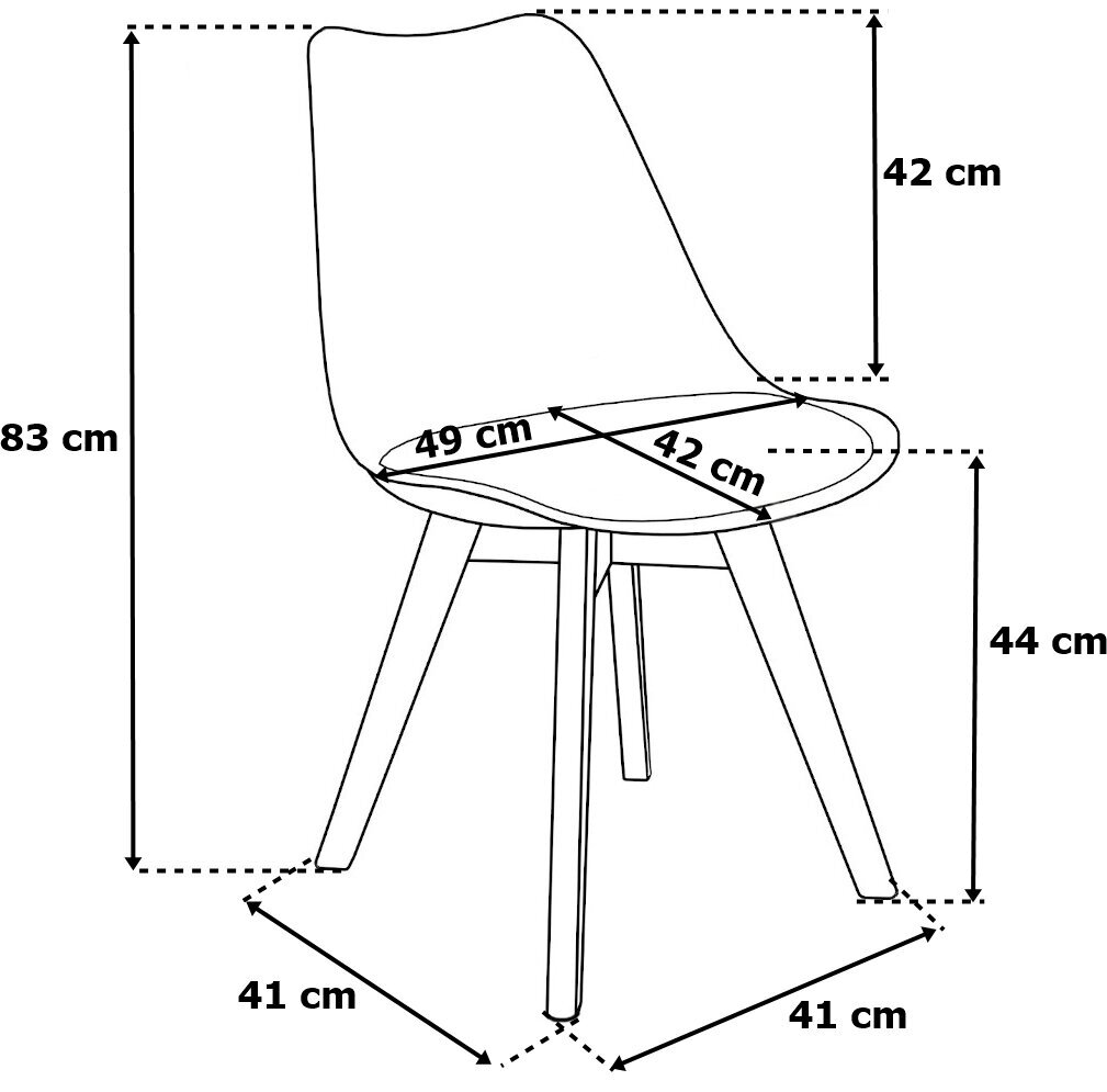 Moderns krēsls - Nantes, pelēks цена и информация | Virtuves un ēdamistabas krēsli | 220.lv