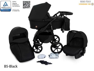 Universālie rati Boston Travel System 3in1, melni kaina ir informacija | Bērnu rati | 220.lv