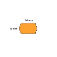Клейкие этикетки для ценников, 26х16мм, прямоугольные, 1000 шт., оранжевые цена и информация | Канцелярия | 220.lv