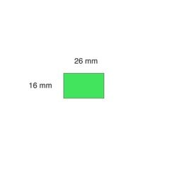 Клейкие этикетки для ценников, 26x16 мм, прямоугольные, 1000 шт., зеленые  цена и информация | Канцелярия | 220.lv