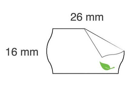 Līmes etiķetes cenu zīmēm, 26x16mm, 1000 gab., baltas цена и информация | Kancelejas preces | 220.lv