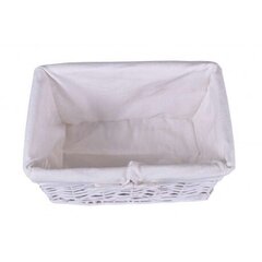 Плетеная сумка, 30x20x15, белая цена и информация | Ящики для вещей | 220.lv