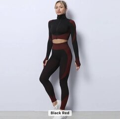 Спортивный костюм-тройка NewYou Feel, черный с бордовым цена и информация | Спортивная одежда для женщин | 220.lv
