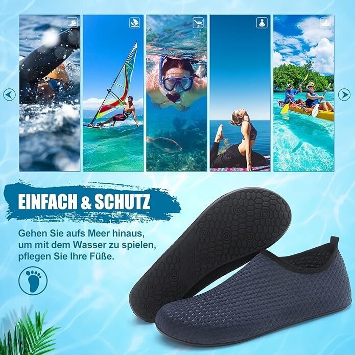 Peldēšanas un ūdens sporta apavi Sixspace, 46, zili cena un informācija | Peldēšanas apavi | 220.lv