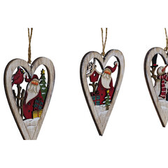 Ziemassvētku rotājumi DKD Home Decor Heart (2 gab.) (38 x 9 x 59 cm) cena un informācija | Ziemassvētku dekorācijas | 220.lv