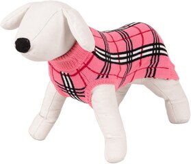 Happet džemperis suņiem 470L rozā rūtiņa L-35cm cena un informācija | Apģērbi suņiem | 220.lv