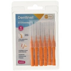 Zobu starpu birste Dentinet Interdental Toothbrush 0.60 mm, 6 gab. cena un informācija | Zobu pastas, birstes | 220.lv