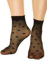 Носки женские тонкие с рисунком Aurellie, 20 Den, Черные цена и информация | Женские носки | 220.lv