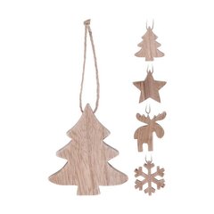Ziemassvētku rotājumi, koka 10cm cena un informācija | Ziemassvētku dekorācijas | 220.lv