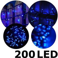 200 LED vītne C516, zila (zibspuldze), 14,5m cena un informācija | Ziemassvētku lampiņas, LED virtenes | 220.lv