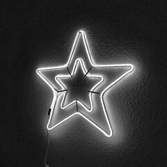 LED gaismas zvaigzne STAR89, auksti balta krāsa, 56 cm цена и информация | Рождественские украшения | 220.lv