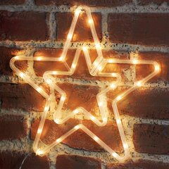 LED gaismas zvaigzne STAR89, Silti balta krāsa, 56 cm cena un informācija | Ziemassvētku dekorācijas | 220.lv