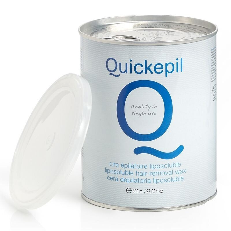 Vasks depilācijai ar azulēnu Quickepil bundžā, 800 ml цена и информация | Depilācijas līdzekļi, vaksācijas piederumi | 220.lv