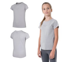 T-krekls meitenēm 4F HJZ22JTSD002, pelēks cena un informācija | Krekli, bodiji, blūzes meitenēm | 220.lv