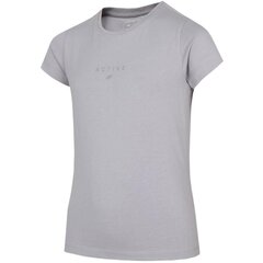 T-krekls meitenēm 4F HJZ22JTSD002, pelēks cena un informācija | Krekli, bodiji, blūzes meitenēm | 220.lv