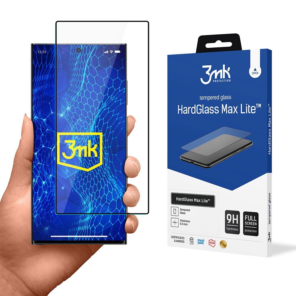 3mk HardGlass Max Lite™ Samsung Galaxy S24 Ultra cena un informācija | Ekrāna aizsargstikli | 220.lv