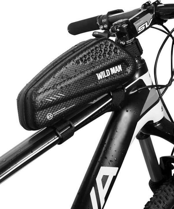 Ūdensnecaurlaidīga velosipēda soma Wildman 160, melna cena un informācija | Citi velo piederumi un aksesuāri | 220.lv