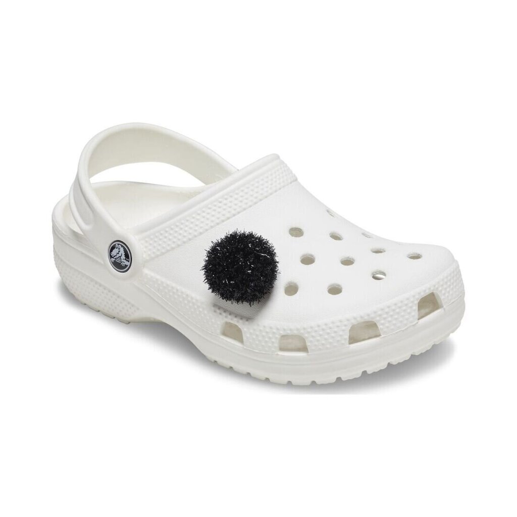 Aksesuārs apaviem Crocs™ Black Metallic Puff Ball G1136900-MU 303823, melns cena un informācija | Gumijas klogi bērniem | 220.lv