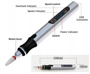 Беспроводной набор для гравировки по металлу Qinlinda E-108 цена и информация | Шлифовальные машины | 220.lv