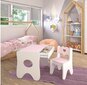 Bērnu galds ar krēslu, baltā/rozā cena un informācija | Bērnu krēsliņi un bērnu galdiņi | 220.lv