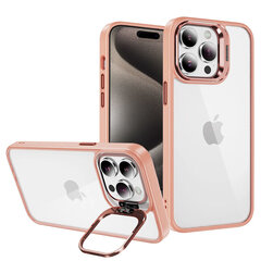 Чехол Tel Protect Kickstand + стекло камеры (объектив) для Iphone 12 светло-розовый цена и информация | Чехлы для телефонов | 220.lv