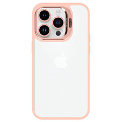 Чехол Tel Protect Kickstand + стекло камеры (объектив) для Iphone 12 Pro Max светло-розовый цена и информация | Чехлы для телефонов | 220.lv