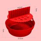 Duravire saliekamā silikona veidne ar sadalītāju karstā gaisa fritēzei, sarkana, 20 cm x 7 cm, cena un informācija | Cepamais papīrs, trauki, formas | 220.lv