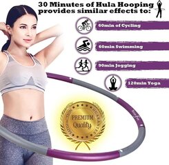 Vingrošanas stīpa Bravfee Hula Hoop, 95 cm, melna/violeta cena un informācija | Vingrošanas riņķi un nūjas | 220.lv