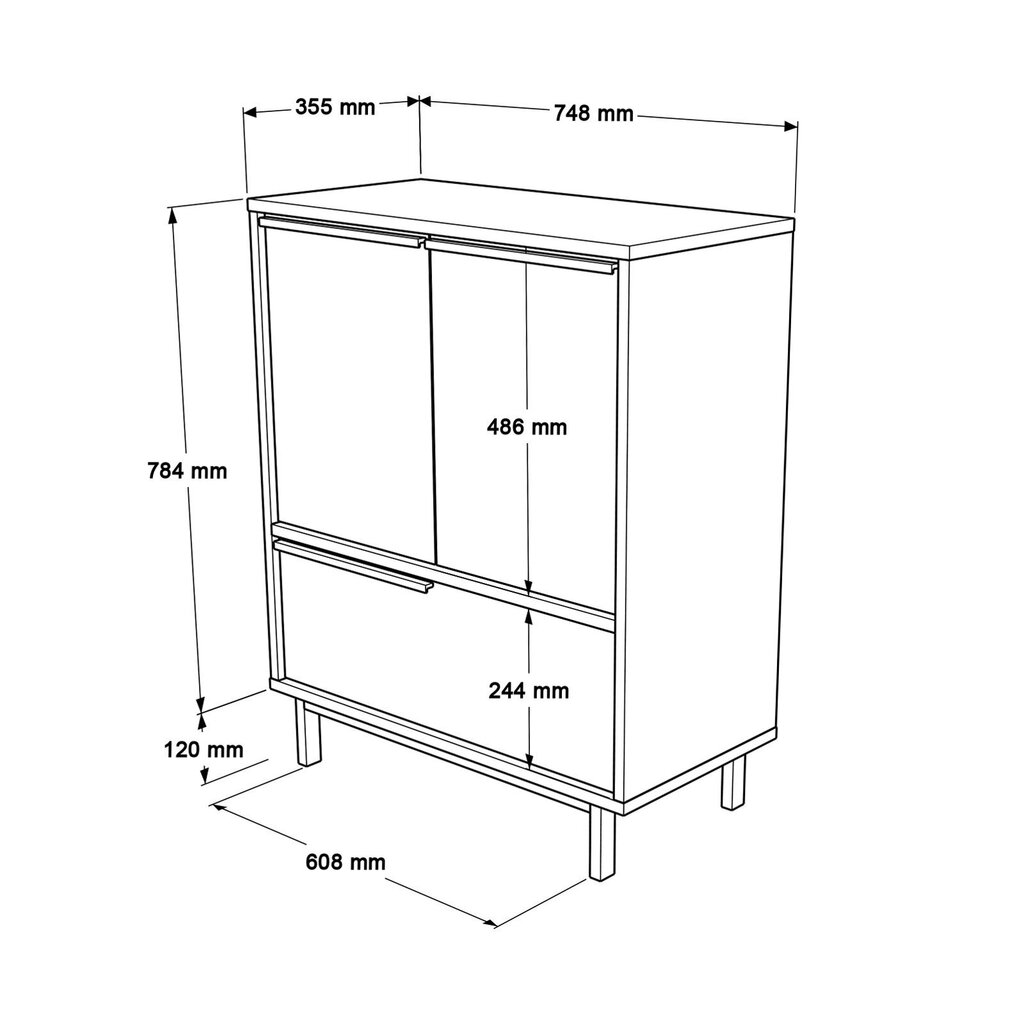 Apavu skapis Asir, 74,8x90,4x35,5 cm, balts cena un informācija | Apavu skapji, apavu plaukti, priekšnama soliņi | 220.lv