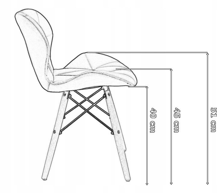 Krēsls eHockers Muret Velvet, zaļš cena un informācija | Virtuves un ēdamistabas krēsli | 220.lv
