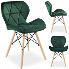 Krēsls eHockers Muret Velvet, zaļš cena un informācija | Virtuves un ēdamistabas krēsli | 220.lv