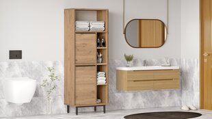 Ванная комната, Асир, 160х45,1х35,5 см, коричневый цена и информация | Шкафчики для ванной | 220.lv