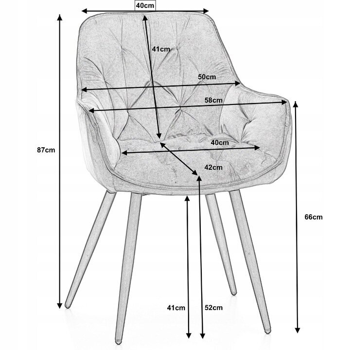 Krēsls New Home 58 x 61 x 87 cm Melns cena un informācija | Virtuves un ēdamistabas krēsli | 220.lv