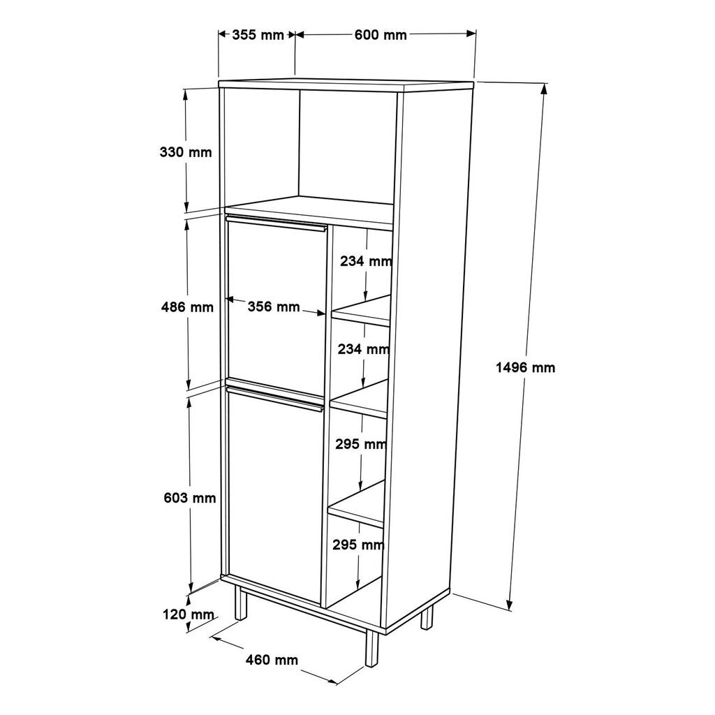 Virtuves skapis Asir, 160x45,1x35,5 cm, bēšs цена и информация | Virtuves skapīši | 220.lv