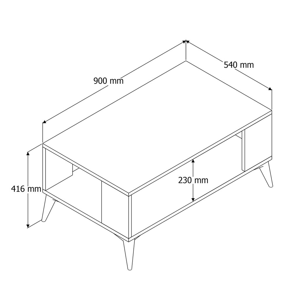 Kafijas galdiņš Asir, 90x54x41,6 cm, bēšs цена и информация | Žurnālgaldiņi | 220.lv