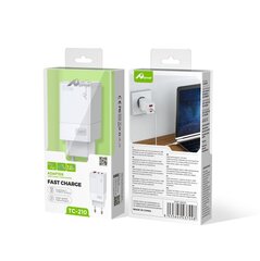 Adapteris Digitalome TC-210 lādētāja bloks, balts цена и информация | Зарядные устройства для телефонов | 220.lv