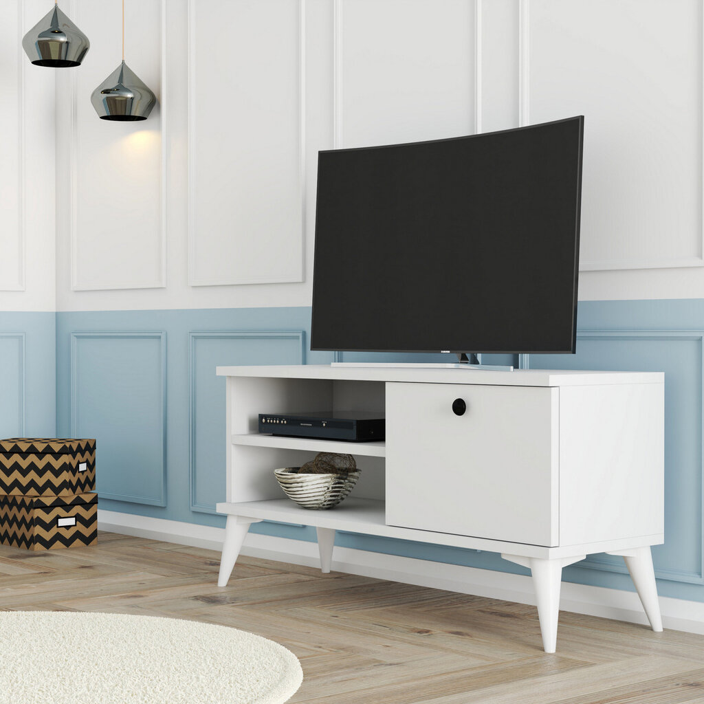 TV galdiņš Asir, 90x44,6x29,5 cm, balts cena un informācija | TV galdiņi | 220.lv