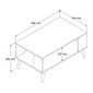Kafijas galdiņš Asir, 90x54x41,6 cm, gaiši brūns cena un informācija | Žurnālgaldiņi | 220.lv