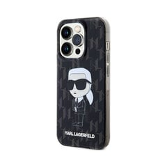 KARL LAGERFELD для iPhone 15 Pro (6,1″) с монограммой - Черный цена и информация | Чехлы для телефонов | 220.lv