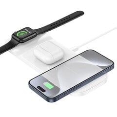 HOCO 3в1 CQ5 15W (поддерживает Apple Watch) - Белый цена и информация | Зарядные устройства для телефонов | 220.lv