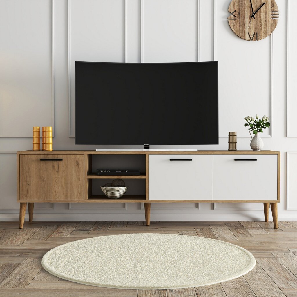 TV galdiņš Asir, 180x53x35cm, brūns/balts cena un informācija | TV galdiņi | 220.lv