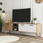 TV galdiņš Asir, 180x53x35cm, brūns/balts cena un informācija | TV galdiņi | 220.lv