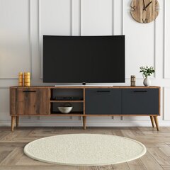 TV galdiņš Asir, 180x53x35cm, brūns/pelēks cena un informācija | TV galdiņi | 220.lv