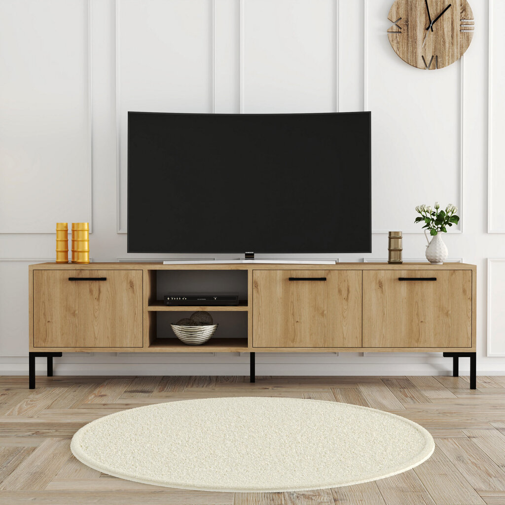 TV galdiņš Asir, 180x50x35cm, bēšs cena un informācija | TV galdiņi | 220.lv