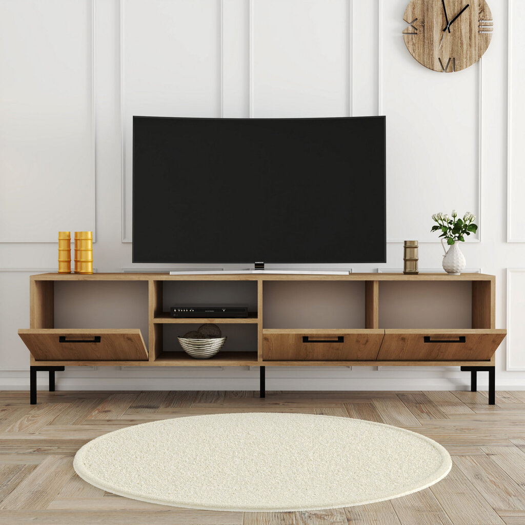 TV galdiņš Asir, 180x50x35cm, bēšs cena un informācija | TV galdiņi | 220.lv