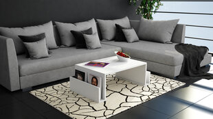 Kafijas galdiņš Asir, 95x36,8x60 cm, balts cena un informācija | Žurnālgaldiņi | 220.lv